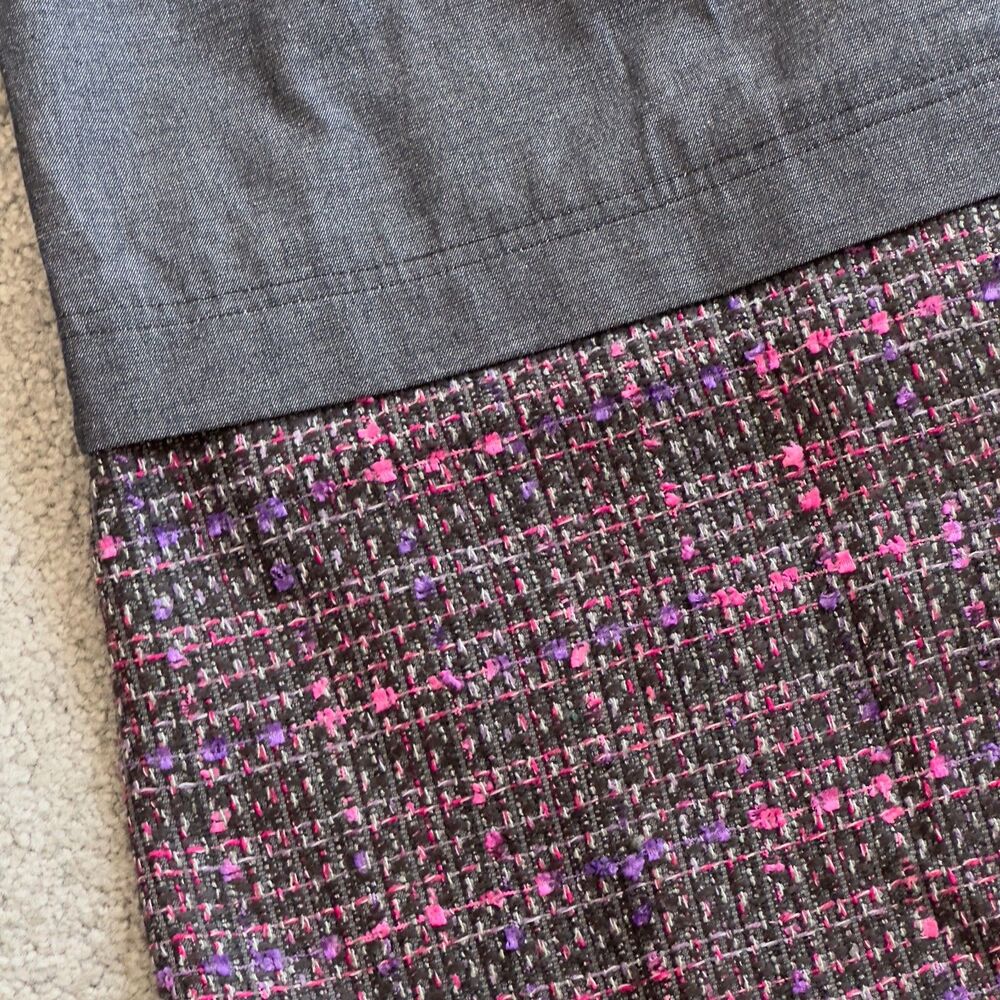 / Halogen Mock Neck Shift Dress Tweed Skirt Fall Winter OOTD US Large - Picture 2 of 5